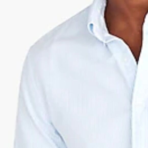 J. Crew Factory h4726 Blue and white Slim flex oxford shirt - men NWT Medium - Picture 3 of 8